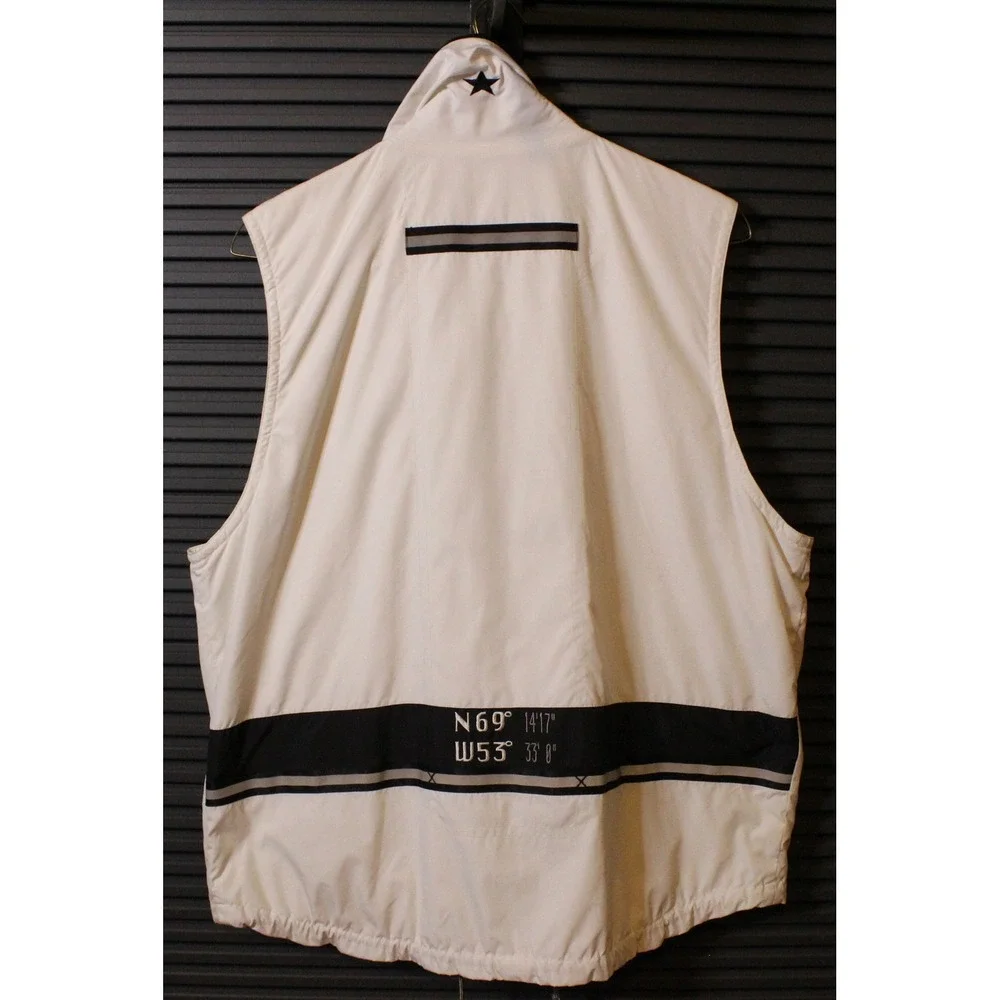Bogner Vest Mens L White Arctic Circle Ski Gorpcore Puffer Pockets Utility